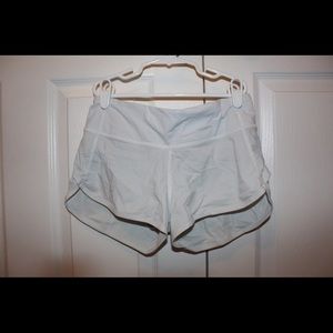 white lululemon speed up short